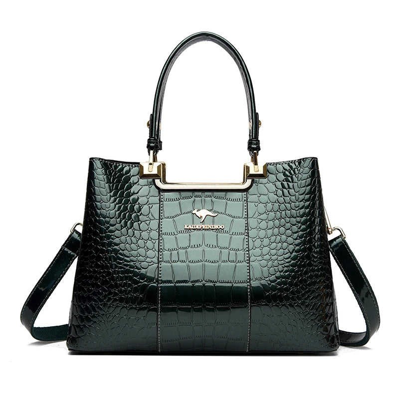 Three Layers Women Shoulder Bags Luxury Designer High Quality Patent Leather Messenger Casual Tote Bag Large Capacity Hand bags