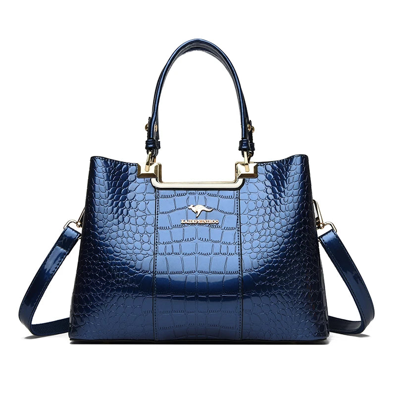 Three Layers Women Shoulder Bags Luxury Designer High Quality Patent Leather Messenger Casual Tote Bag Large Capacity Hand bags