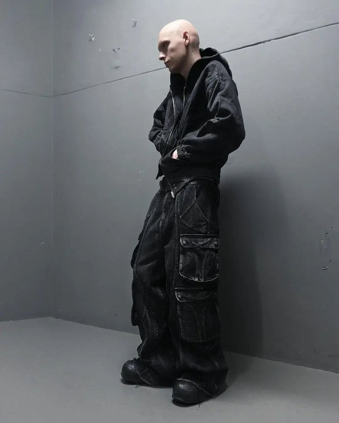 High Waisted Baggy Jeans for Men and Women Wide Leg Pants Punk Multi-Pocket Harajuku Washed Hip-Hop New Heavy Industry Y2K
